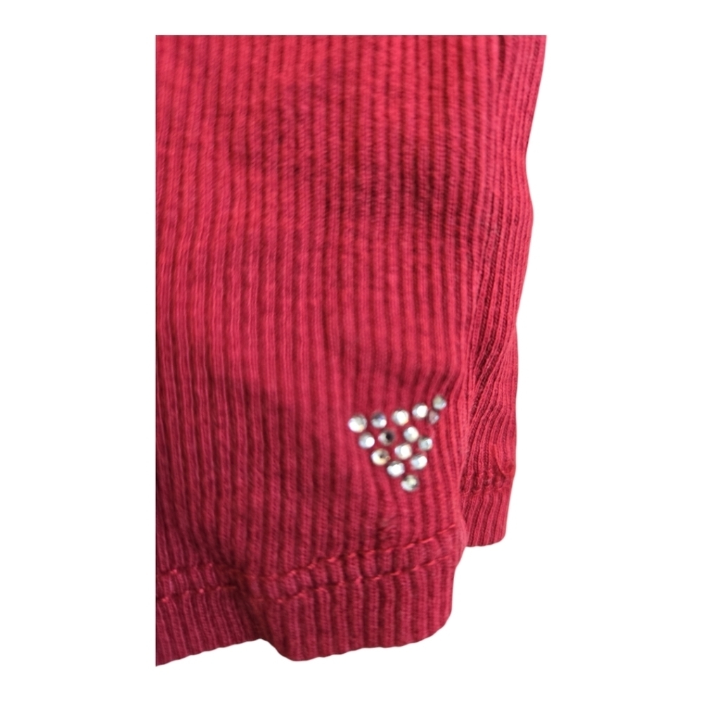 GUESS Red 🔴 Ribbed " Perfect Tank" Top - Picture 5 of 5